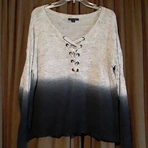 Gray,  light to dark, ombre sweater